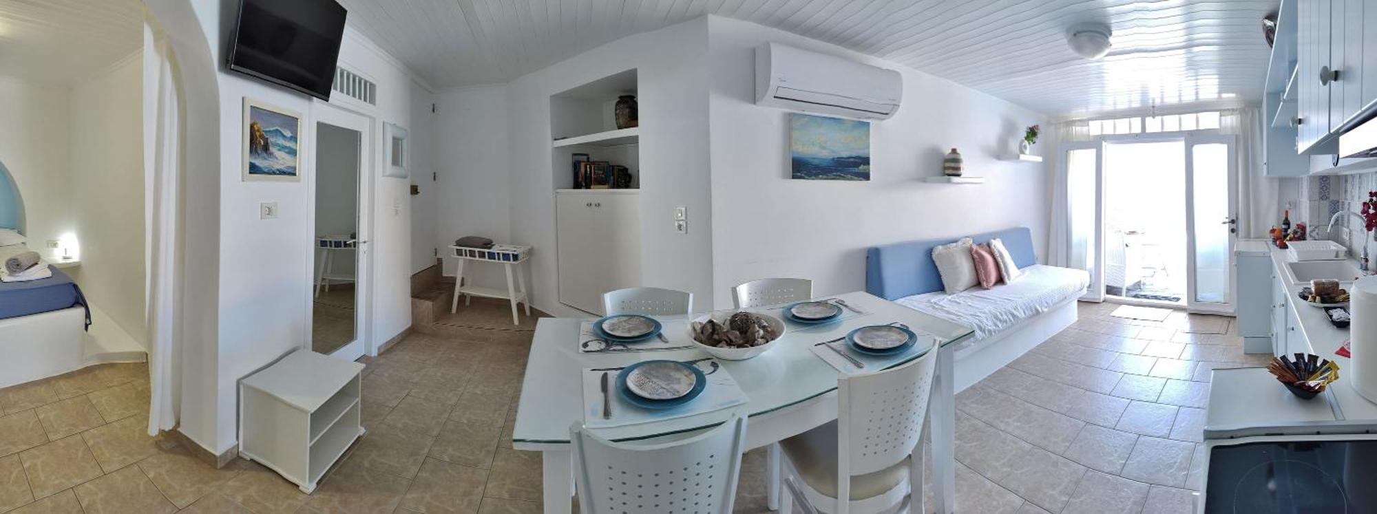 Blue Mare Apartments On The Beach Firopotamos Oda fotoğraf